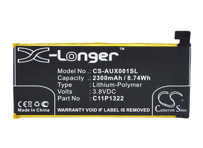 3.8V, 2300mAh, Li-Polymer Battery fits Asus, Padfone S, Padfone S 4g, 8.74Wh
