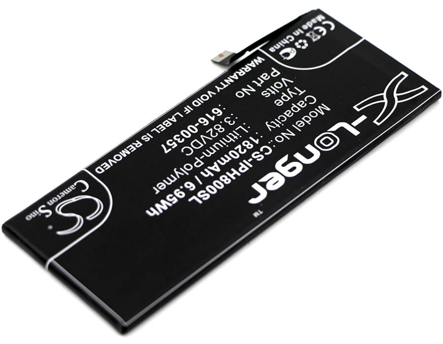 3.82V, 1820mAh, Li-Polymer Battery fits Apple, A1863, Iphone 8, 6.9524Wh