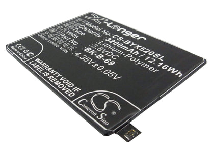 3.8V, 3200mAh, Li-Polymer Battery fits Vivo, X520, X520a, 12.16Wh