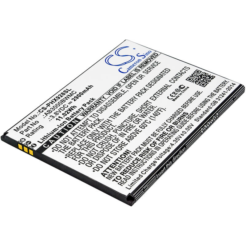 3.8V, 2900mAh, Li-ion Battery fits Philips, Xenium I928, 11.02Wh