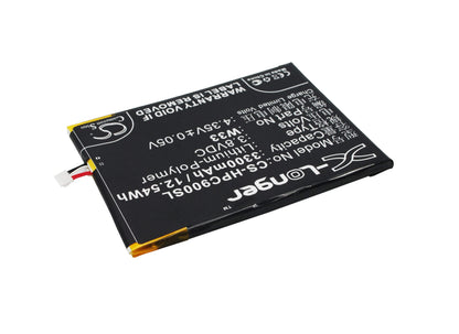 3.8V, 3300mAh, Li-Polymer Battery fits Honphone, C900, W33, 12.54Wh