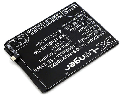3.82V, 4000mAh, Li-Polymer Battery fits Huawei, Duk-al20, Duk-l09, 15.28Wh