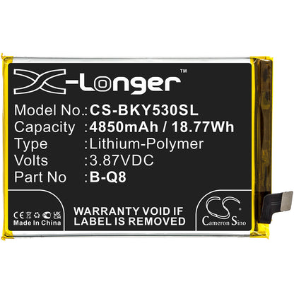 3.87V, 4850mAh, Li-Polymer Battery fits Vivo, V2058, V2111a, 18.7695Wh