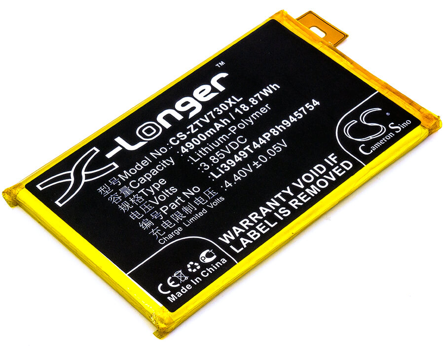 3.85V, 4900mAh, Li-Polymer Battery fits Zte, Blade A2 Plus, Blade A2 Plus Dual Sim Td-lte, 18.865Wh