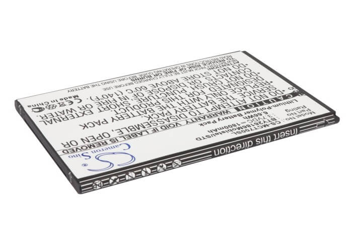 3.7V, 1800mAh, Li-Polymer Battery fits Mobistel, Cynus T7, Mt-600s, 6.66Wh
