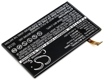 3.85V, 2800mAh, Li-Polymer Battery fits Meitu, M6, M6s, 10.78Wh