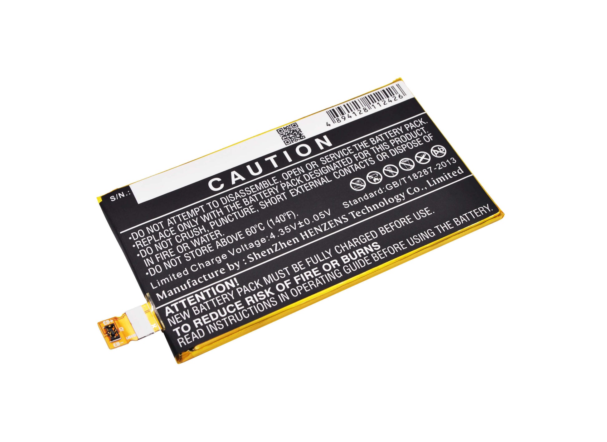 3.8V, 2600mAh, Li-Polymer Battery fits Sony, E5803, E5823, 9.88Wh