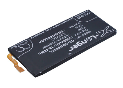 3.85V, 3500mAh, Li-Polymer Battery fits Samsung, Galaxy S6 Active, Galaxy S6 Active Lte-a, 13.475Wh