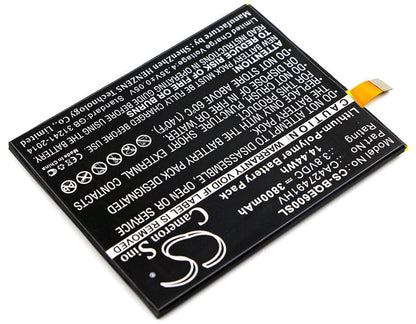 3.8V, 3800mAh, Li-Polymer Battery fits Bq, Aquaris E6, 14.44Wh