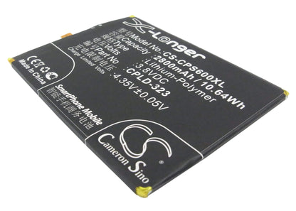 3.8V, 2800mAh, Li-Polymer Battery fits Coolpad, 9190l, 9190l-c00, 10.64Wh
