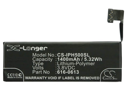 3.8V, 1400mAh, Li-Polymer Battery fits Apple, A1428, A1429, 5.32Wh