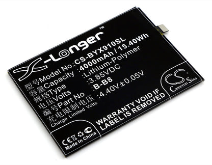 3.85V, 4000mAh, Li-Polymer Battery fits Bbk, Vivo X9 Plus, Vivo X9 Plus Dual Sim, 15.4Wh