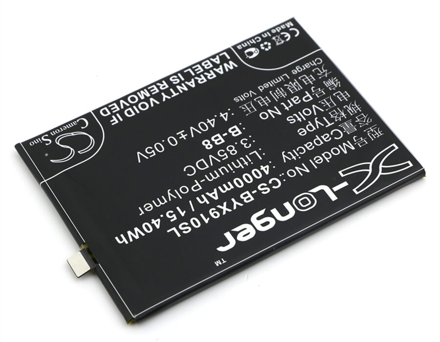 3.85V, 4000mAh, Li-Polymer Battery fits Vivo, X9 Plus, X9 Plus Dual Sim, 15.4Wh