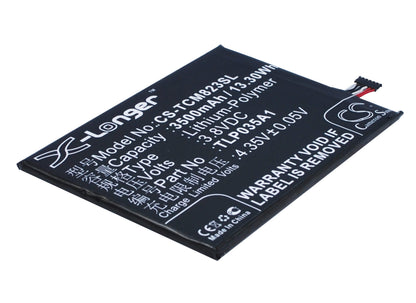 3.8V, 3500mAh, Li-Polymer Battery fits Tcl, M823, N1 Max, 13.3Wh