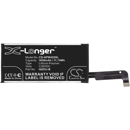 3.85V, 3050mAh, Li-Polymer Battery fits Google, Pixel 4a, 11.7425Wh