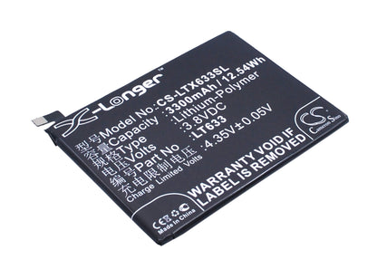 3.8V, 3300mAh, Li-Polymer Battery fits Letv, Max, Mx1, 12.54Wh