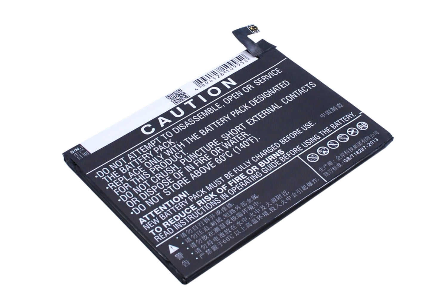 3.8V, 3300mAh, Li-Polymer Battery fits Letv, Max, Mx1, 12.54Wh