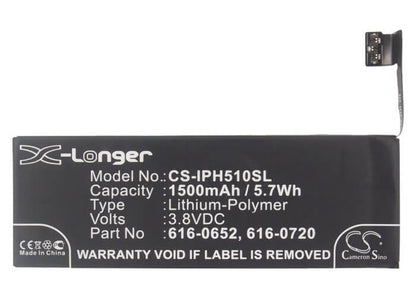3.8V, 1500mAh, Li-Polymer Battery fits Apple, A1234, A1457, 5.7Wh