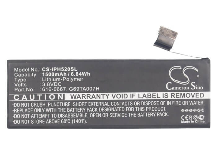 3.8V, 1500mAh, Li-Polymer Battery fits Apple, A1456, A1507, 5.7Wh