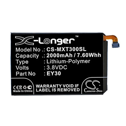 3.8V, 2000mAh, Li-Polymer Battery fits Motorola, Moto X 2nd 2015, Moto X 3605, 7.6Wh
