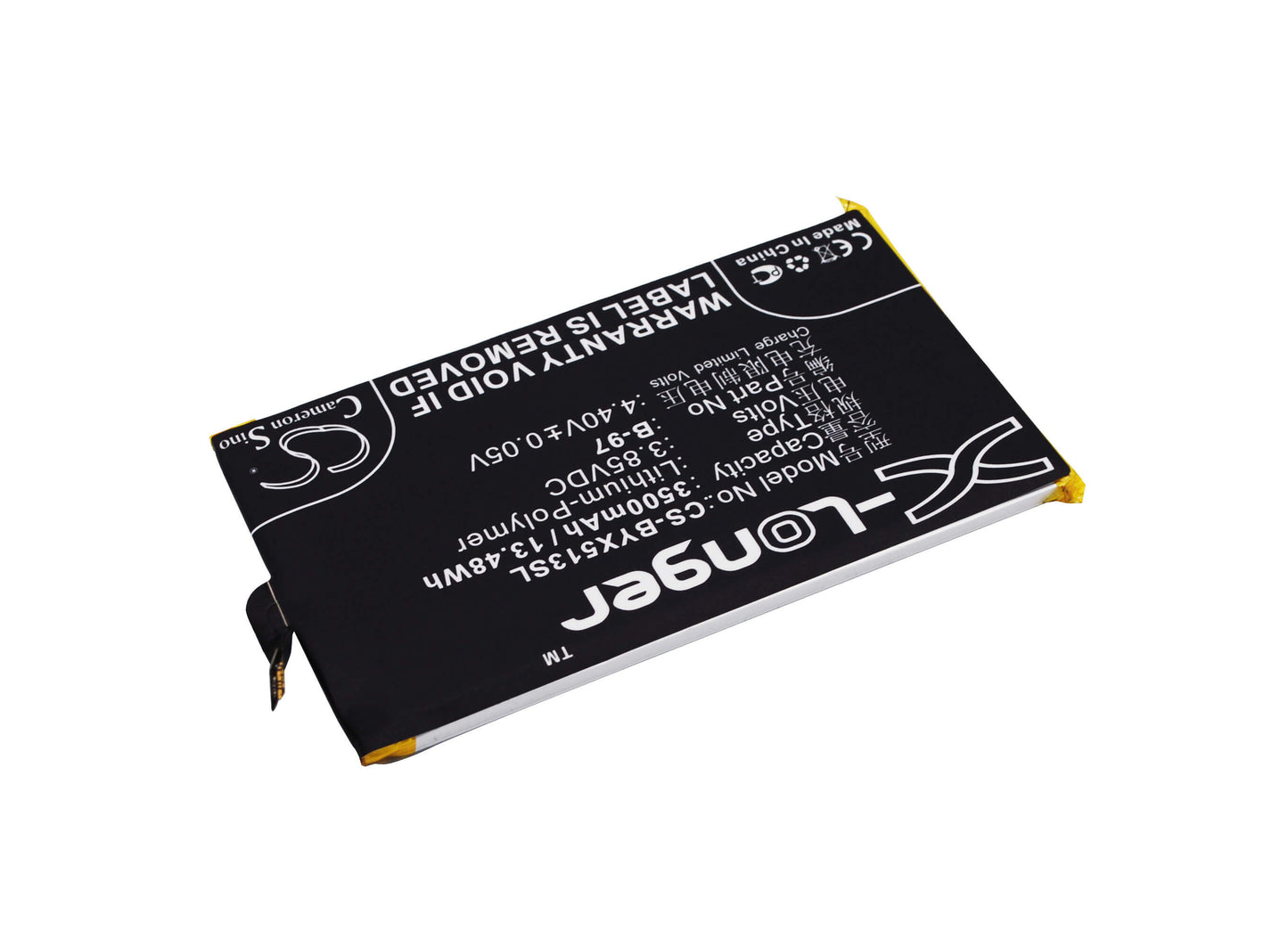 3.85V, 3500mAh, Li-Polymer Battery fits Vivo, Xplay 5, Xplay 5 Dual Sim Td-lte, 13.475Wh