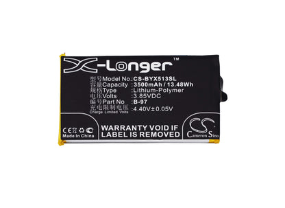 3.85V, 3500mAh, Li-Polymer Battery fits Vivo, Xplay 5, Xplay 5 Dual Sim Td-lte, 13.475Wh