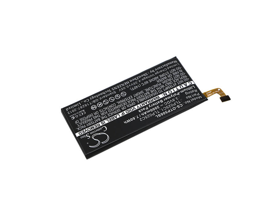 3.8V, 2000mAh, Li-Polymer Battery fits Alcatel, One Touch Allure, One Touch Fierce 4, 7.6Wh