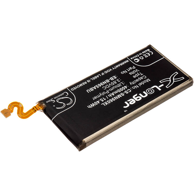 3.85V, 4000mAh, Li-Polymer Battery fits Samsung, Crown, Galaxy Note 9, 15.4Wh