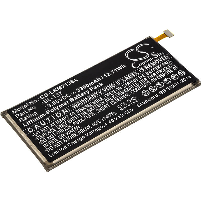 3.85V, 3300mAh, Li-Polymer Battery fits Lg, L713dl, Lg-q710al, 12.705Wh