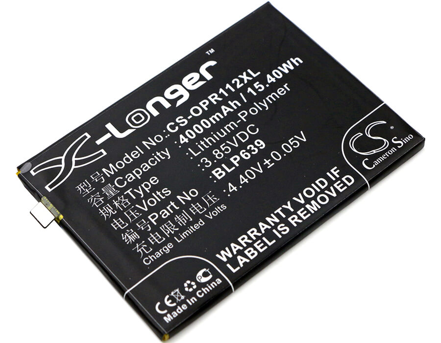 3.85V, 4000mAh, Li-Polymer Battery fits Oppo, R11 Plus, R11 Plus Dual Sim, 15.4Wh