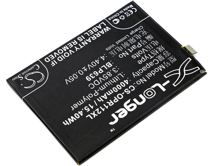 3.85V, 4000mAh, Li-Polymer Battery fits Oppo, R11 Plus, R11 Plus Dual Sim, 15.4Wh