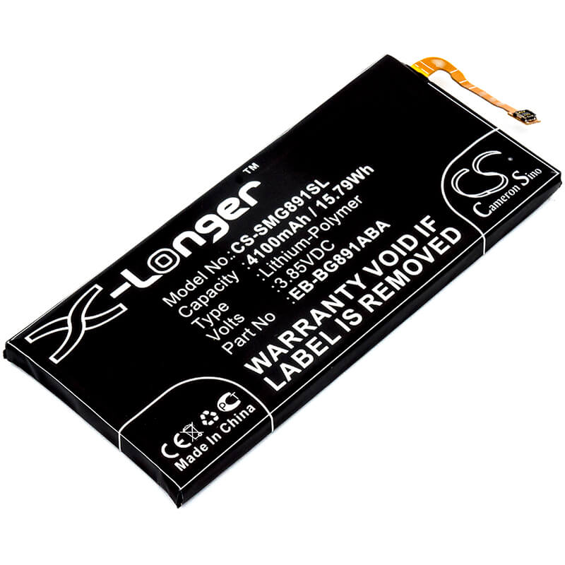 3.85V, 4100mAh, Li-Polymer Battery fits Samsung, Galaxy S7 Active, Sm-g891, 15.785Wh