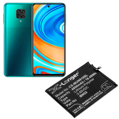 3.85V, 4800mAh, Li-Polymer Battery fits Redmi, M2003j6a1g, M2003j6a1i, 18.48Wh