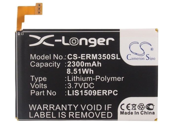 3.7V, 2300mAh, Li-Polymer Battery fits Sony Ericsson, C5303, Huashan Chun, 8.51Wh