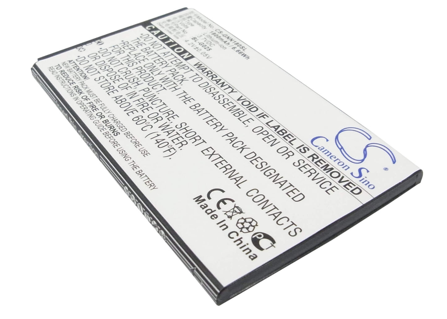 3.7V, 1800mAh, Li-ion Battery fits Fly, Iq440, Iq440 Energie, 6.66Wh