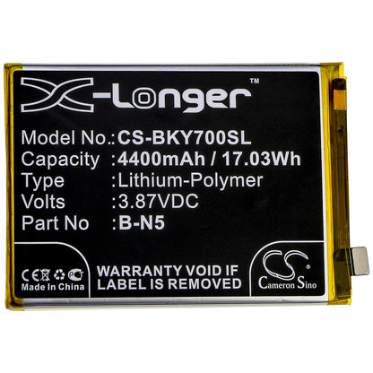 3.87V, 4400mAh, Li-Polymer Battery fits Vivo, V2002, V2002a, 17.028Wh