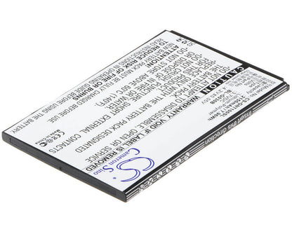 3.7V, 2150mAh, Li-Polymer Battery fits Gionee, T1, Tianjian T1, 7.955Wh