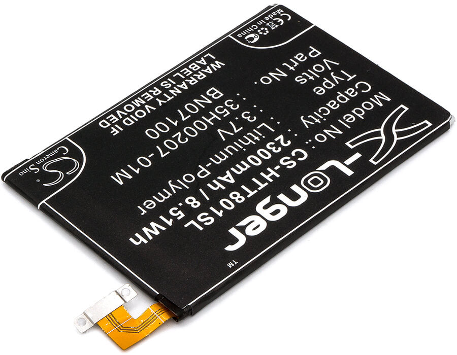 3.7V, 2300mAh, Li-Polymer Battery fits Htc, 6500lvw, 801e, 8.51Wh