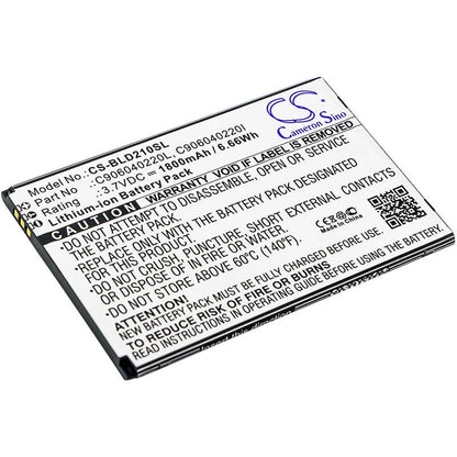 3.7V, 1800mAh, Li-ion Battery fits Blu, D210, D210l, 6.66Wh
