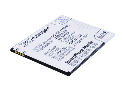3.8V, 2900mAh, Li-ion Battery fits Coolpad, V1, V1-c, 11.02Wh