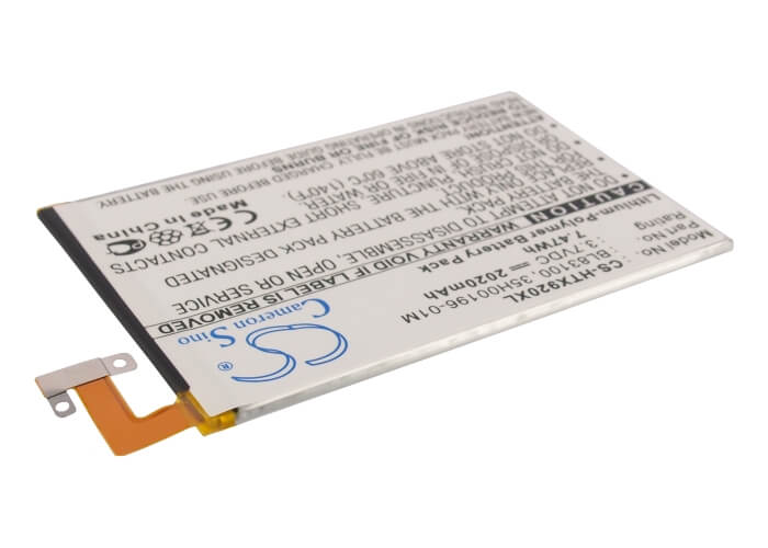3.8V, 2020mAh, Li-Polymer Battery fits Htc, Adr6435, Butterfly, 7.676Wh