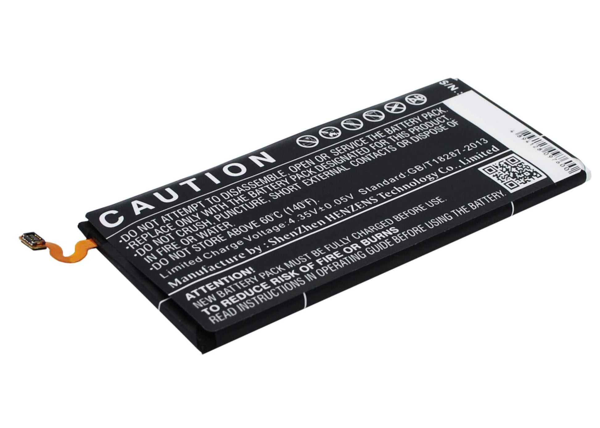 3.8V, 2400mAh, Li-Polymer Battery fits Samsung, Galaxy E5, Galaxy E5 4g Lte, 9.12Wh