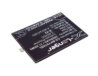3.85V, 3000mAh, Li-Polymer Battery fits Bbk, Vivo V5s, Vivo V5s Dual Sim, 11.55Wh