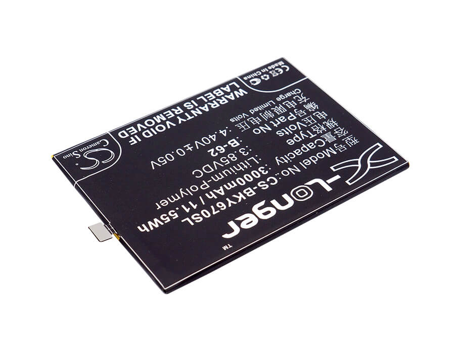 3.85V, 3000mAh, Li-Polymer Battery fits Vivo, V5s, V5s Dual Sim, 11.55Wh