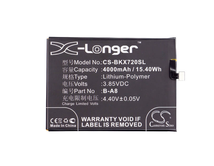 3.85V, 4000mAh, Li-Polymer Battery fits Bbk, Vivo X7 Plus, Vivo X7 Plus Dual Sim, 15.4Wh