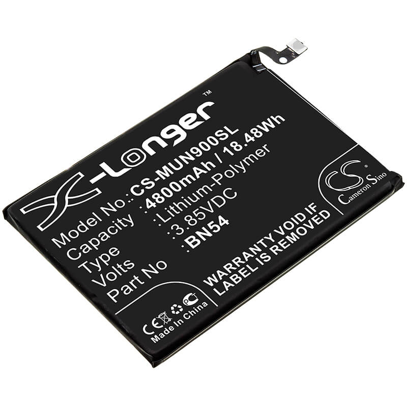 3.85V, 4800mAh, Li-Polymer Battery fits Xiaomi, M2003j15sc, M2003j15sg, 18.48Wh