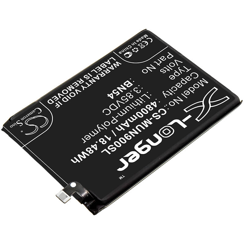 3.85V, 4800mAh, Li-Polymer Battery fits Redmi, 10x 4g, M2003j15sc, 18.48Wh