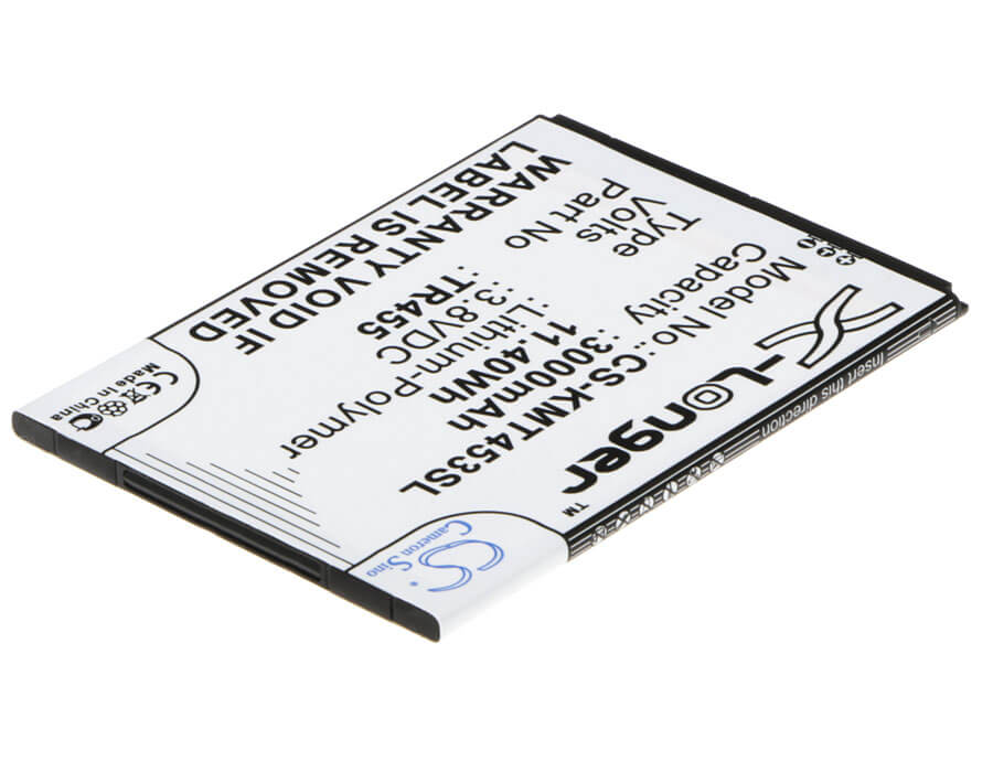 3.8V, 3000mAh, Li-Polymer Battery fits Kazam, Tr45544044-01, Trooper 445, 11.4Wh