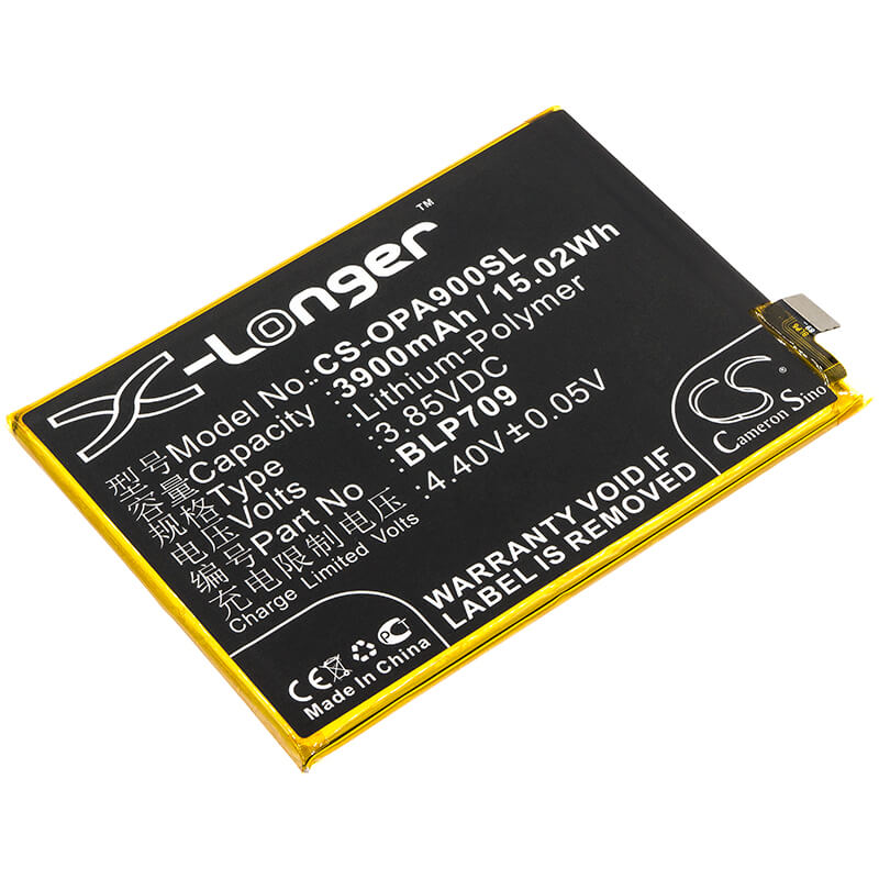 3.85V, 3900mAh, Li-Polymer Battery fits Oppo, 1911, A9, 15.015Wh