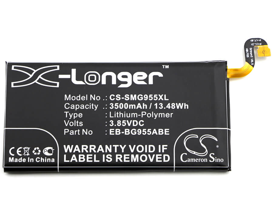 3.85V, 3500mAh, Li-Polymer Battery fits Samsung, Dream 2, Galaxy S8 Plus, 13.475Wh